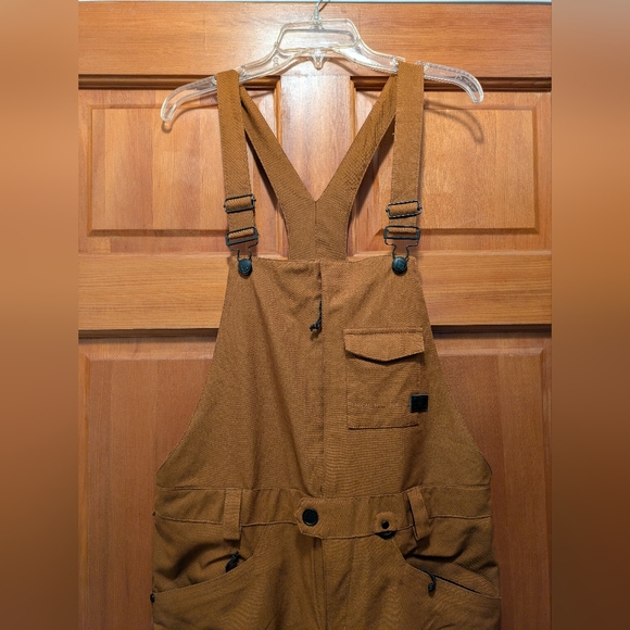 Volcom Swift ski/snowboard bib. Women's large. Brown. - Picture 6 of 7